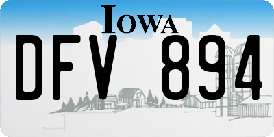 IA license plate DFV894