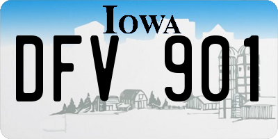 IA license plate DFV901