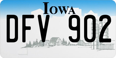 IA license plate DFV902