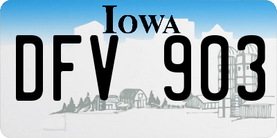 IA license plate DFV903