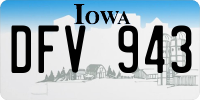 IA license plate DFV943