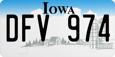 IA license plate DFV974