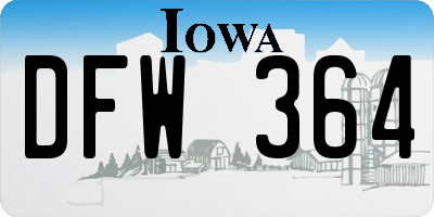 IA license plate DFW364