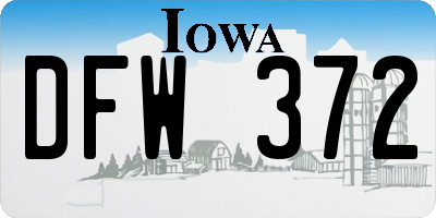 IA license plate DFW372