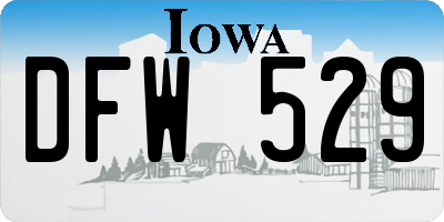 IA license plate DFW529