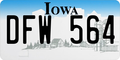 IA license plate DFW564