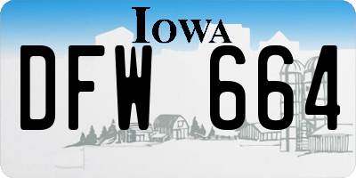 IA license plate DFW664