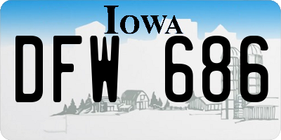 IA license plate DFW686