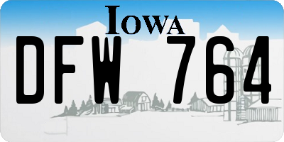 IA license plate DFW764