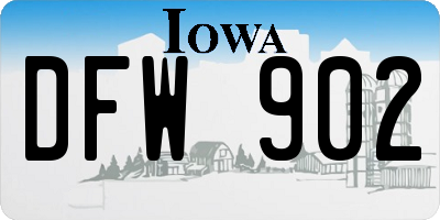 IA license plate DFW902