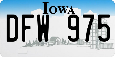 IA license plate DFW975