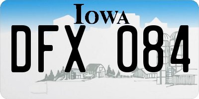 IA license plate DFX084