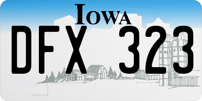 IA license plate DFX323