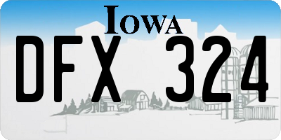 IA license plate DFX324