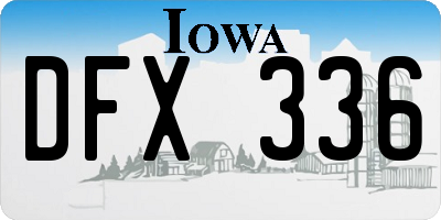 IA license plate DFX336