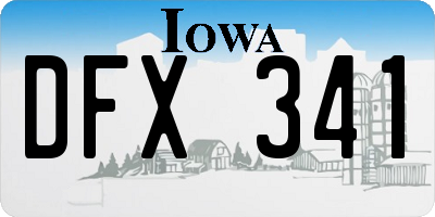 IA license plate DFX341