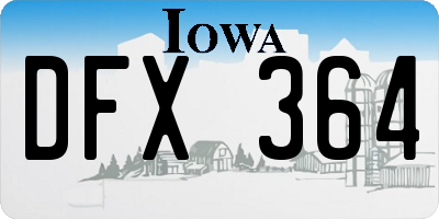 IA license plate DFX364