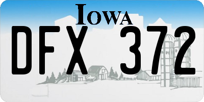 IA license plate DFX372