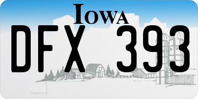 IA license plate DFX393
