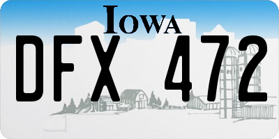 IA license plate DFX472