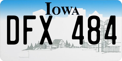 IA license plate DFX484