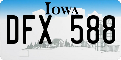 IA license plate DFX588