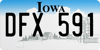 IA license plate DFX591