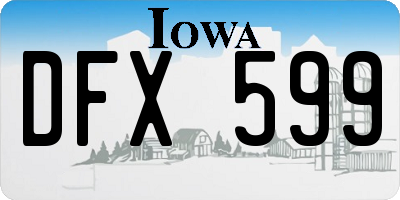 IA license plate DFX599