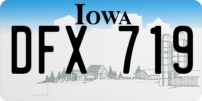IA license plate DFX719