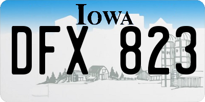 IA license plate DFX823