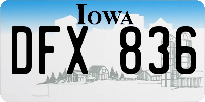 IA license plate DFX836