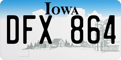 IA license plate DFX864