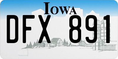 IA license plate DFX891