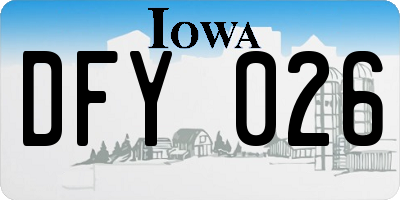 IA license plate DFY026
