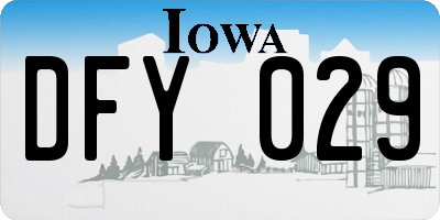 IA license plate DFY029