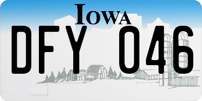 IA license plate DFY046