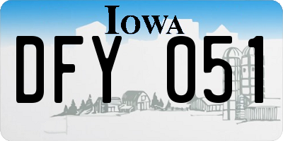 IA license plate DFY051