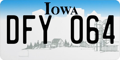 IA license plate DFY064