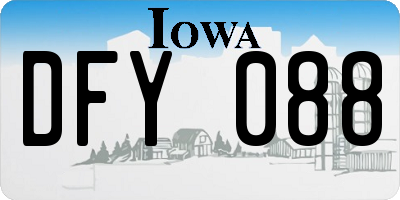 IA license plate DFY088