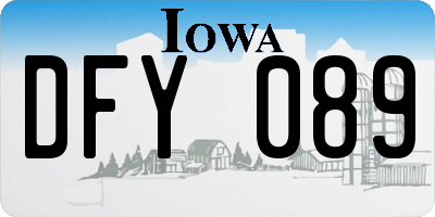 IA license plate DFY089