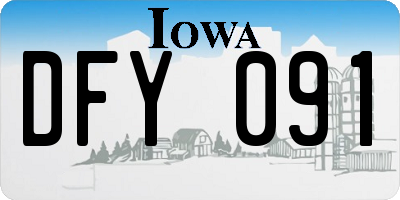 IA license plate DFY091