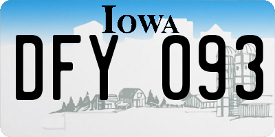 IA license plate DFY093