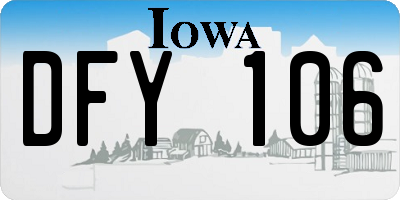 IA license plate DFY106