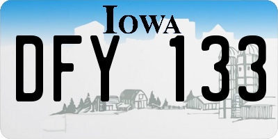IA license plate DFY133