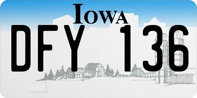 IA license plate DFY136