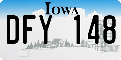IA license plate DFY148