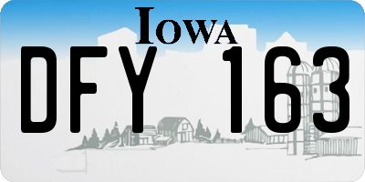 IA license plate DFY163
