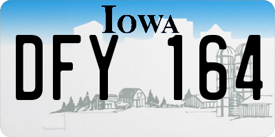 IA license plate DFY164