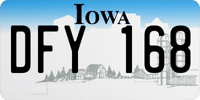 IA license plate DFY168