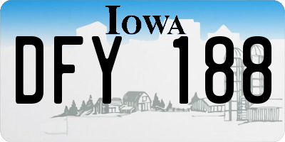 IA license plate DFY188